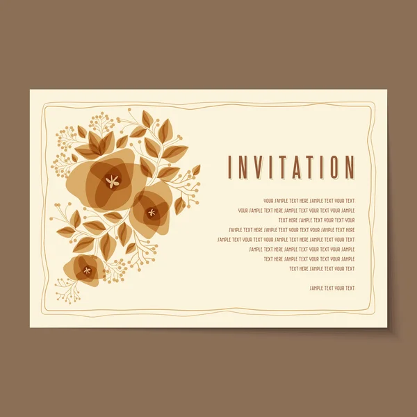 Belles cartes d'invitation vintage — Image vectorielle