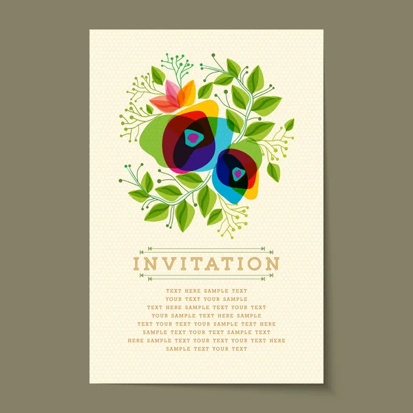 Beautiful vintage invitation cards — Stock Vector