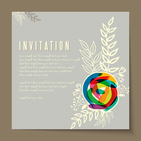 Beautiful vintage invitation cards — Stock Vector