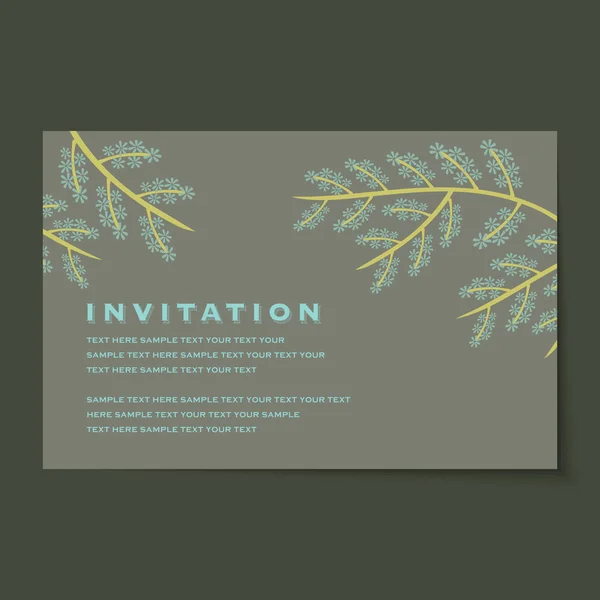 Vintage invitation card layout — Stock Vector