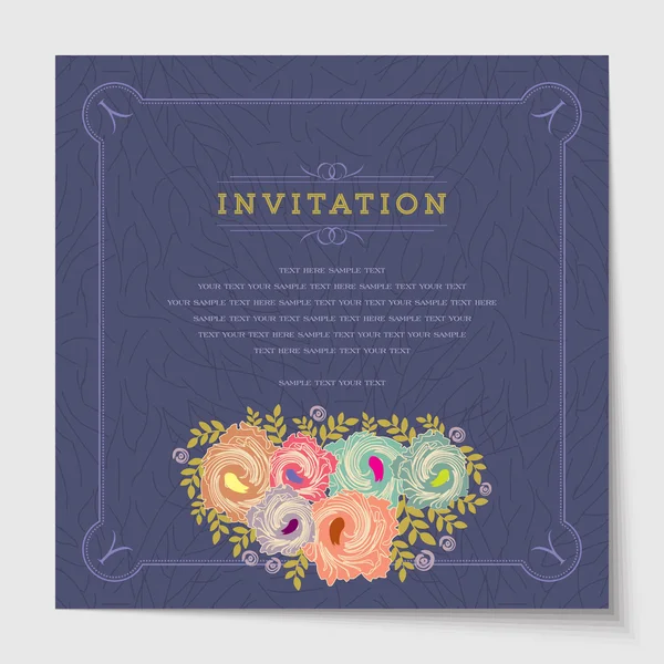 Vintage invitation card layout — Stock Vector