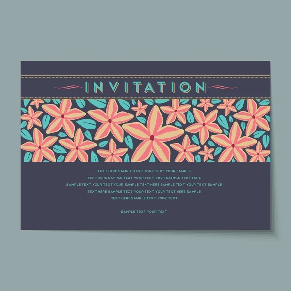 Vintage invitation card layout — Stock Vector