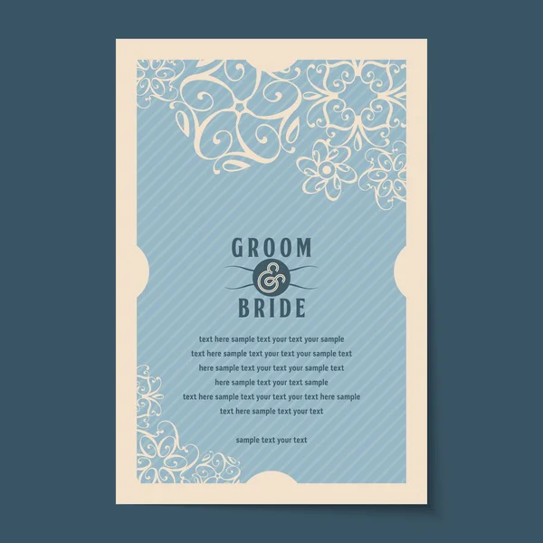 Diseño de tarjeta de invitación vintage — Vector de stock