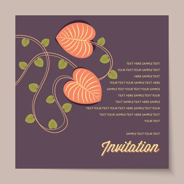 Diseño de tarjeta de invitación vintage — Archivo Imágenes Vectoriales