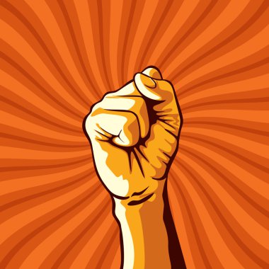 protesto etmek için düzenlenen yumruk