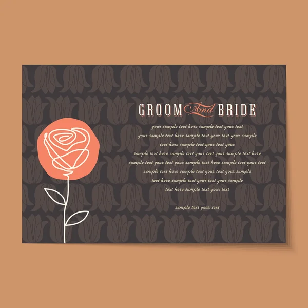 Vintage invitation card layout — Stock Vector