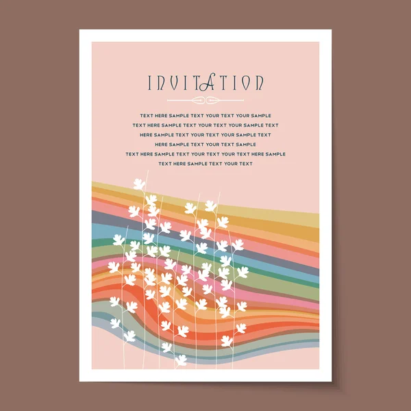 Vintage uitnodiging kaart lay-out — Stockvector