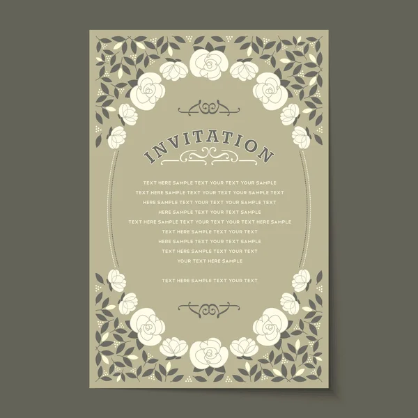 Vintage carte d'invitation mise en page — Image vectorielle