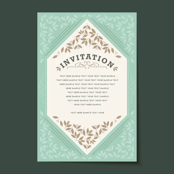 Diseño de la tarjeta de invitación — Archivo Imágenes Vectoriales