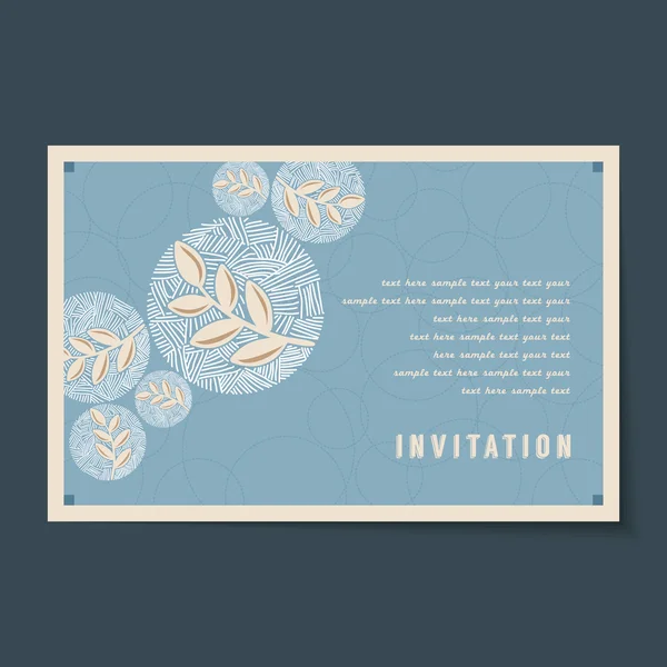 Vintage invitation card layout — Stock Vector