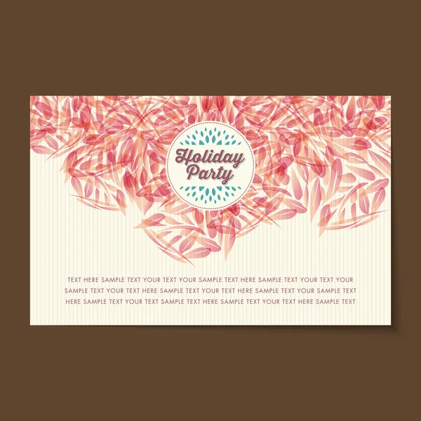 Vintage invitation card layout — Stock Vector