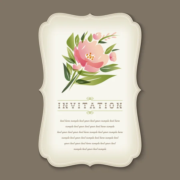 Vintage invitation card layout — Stock Vector