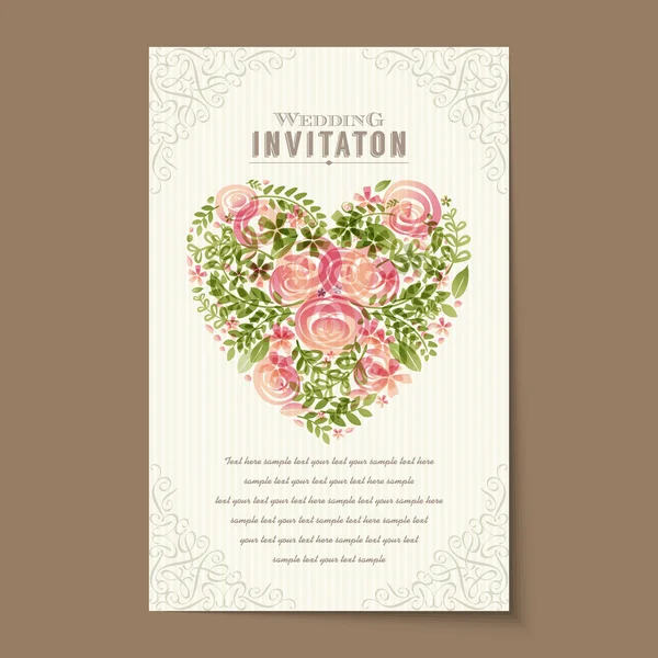 Vintage carte d'invitation mise en page — Image vectorielle