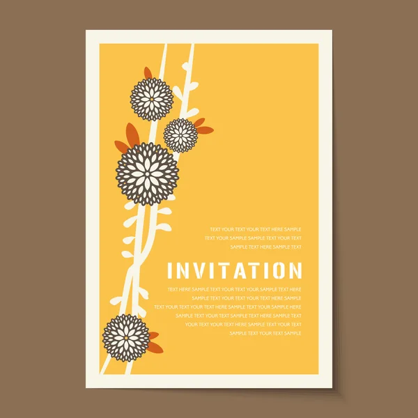 Diseño de tarjeta de invitación vintage — Archivo Imágenes Vectoriales
