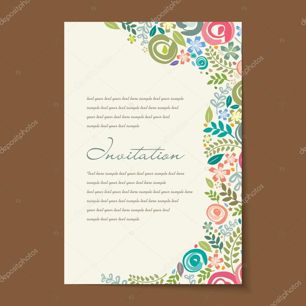 vintage invitation card layout