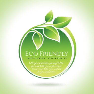 yaprakları ile çevre dostu simgesi