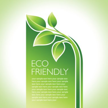 yaprakları ile çevre dostu simgesi