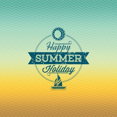 yaz tatili illüstrasyon