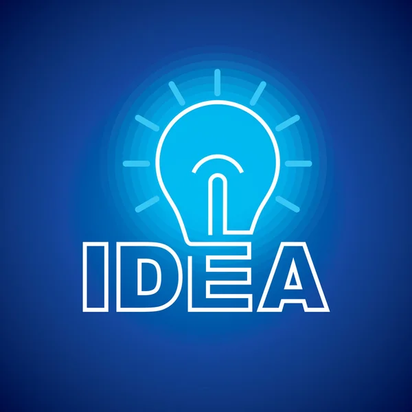 大きなアイデア コンセプトと電球 — ストックベクタ