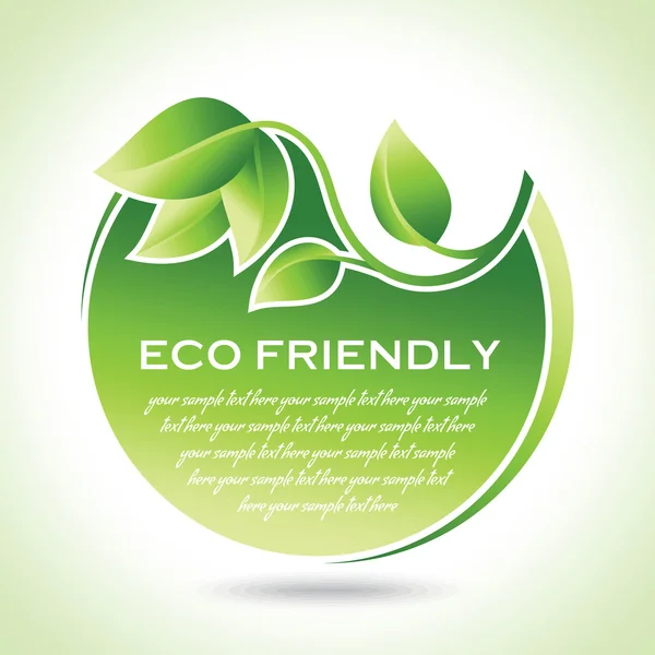 yaprakları ile çevre dostu simgesi