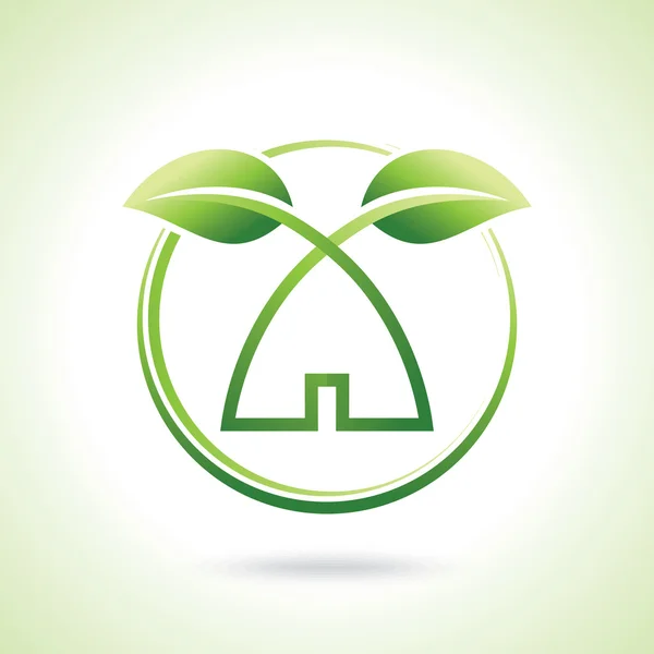 Zelená ikona domova — Stockový vektor