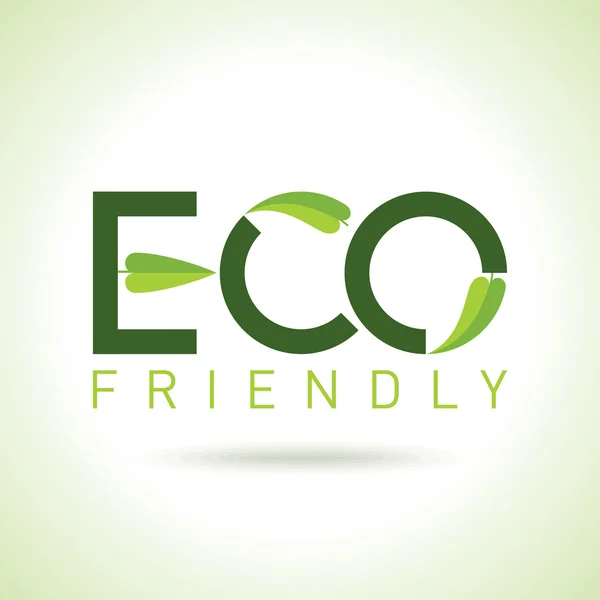 Eco friendly slovo — Stockový vektor