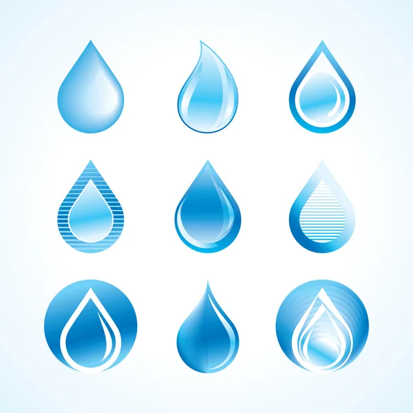 水水滴图标集 — 图库矢量图片
