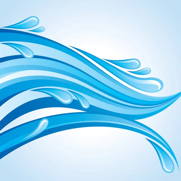 Marco de agua azul — Vector de stock