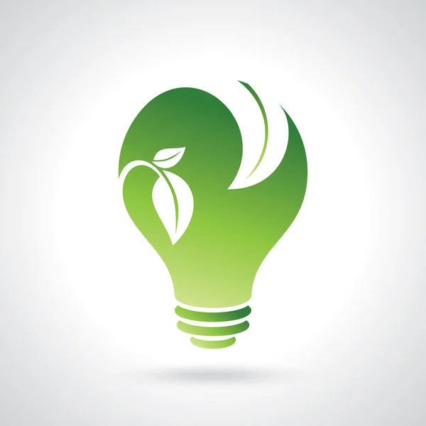 Eco energie ontwerp met gloeilamp — Stockvector