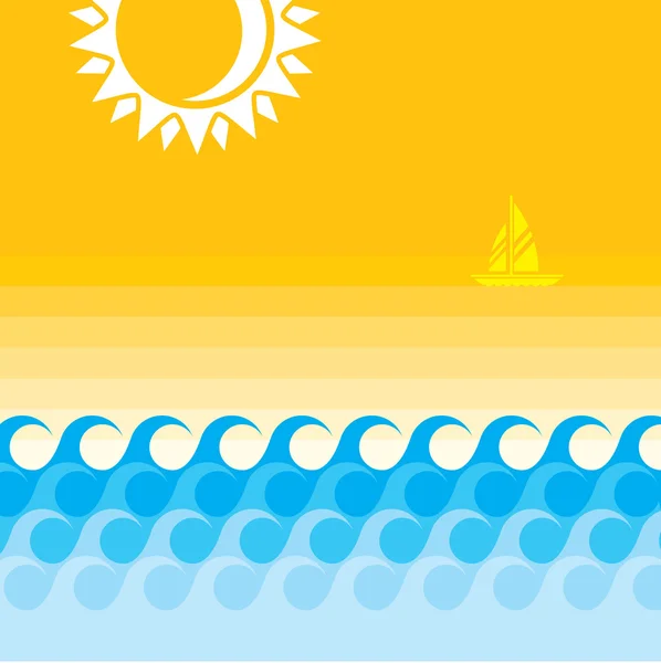 Vacaciones de verano ilustración — Vector de stock