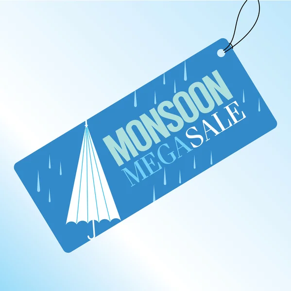 Offre de mousson et bannière de vente — Image vectorielle