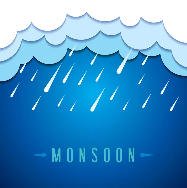 Fondo para la temporada del monzón — Vector de stock