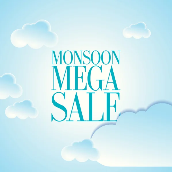 Monsoon offer and sale banner — Stock Vector