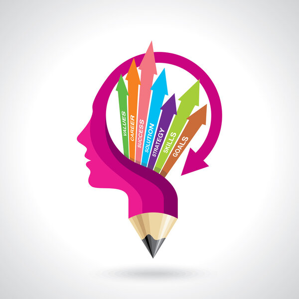 бизнес-ум со стрелами и головой
