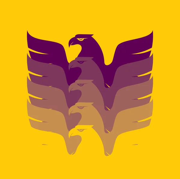 Půvabná rostoucí eagle logo — Stockový vektor