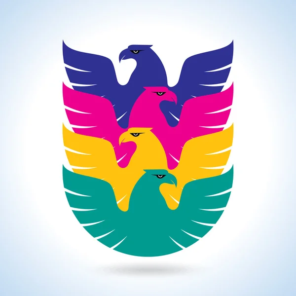 Půvabná rostoucí eagle logo — Stockový vektor