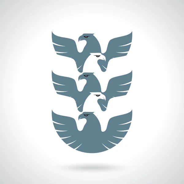 Půvabná rostoucí eagle logo — Stockový vektor