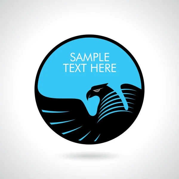 Gracieux logo d'aigle planant — Image vectorielle