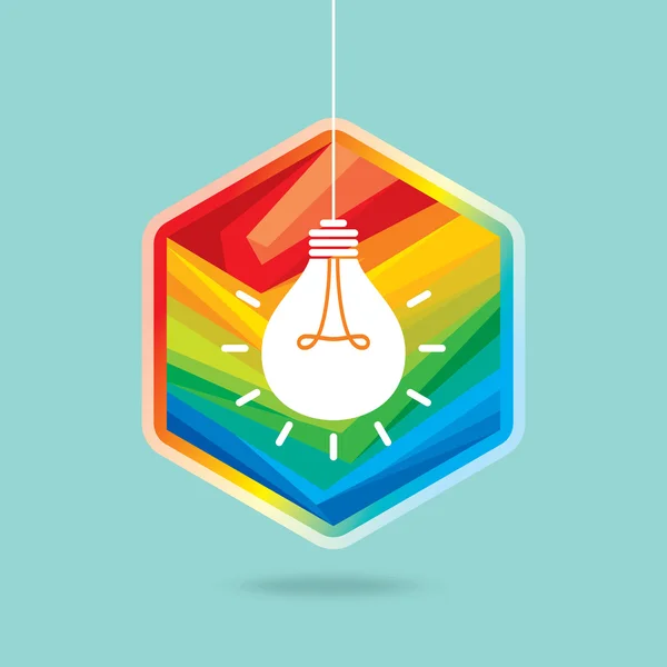 Creative idea light bulb — Stock Vector