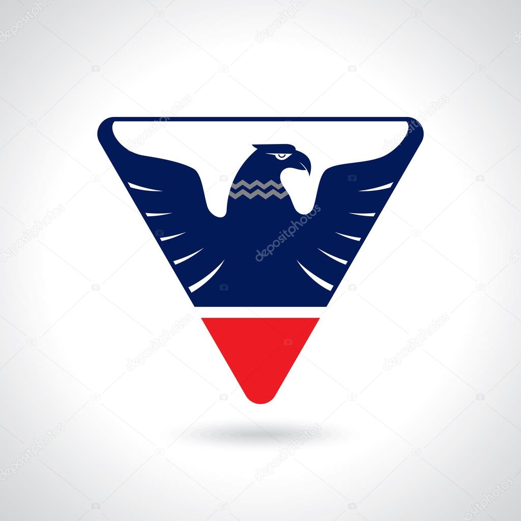 Graceful soaring eagle logo with outstretched wings