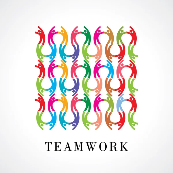 Symbolgrafische Teamarbeit — Stockvektor