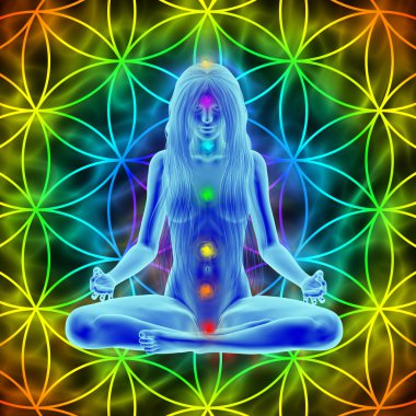 Meditasyon - kadın ve yaşam çiçek