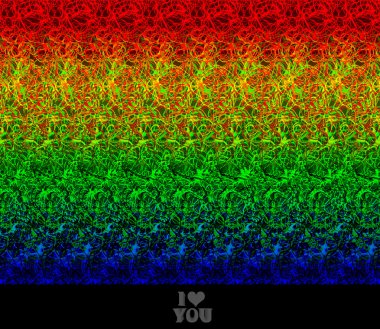 Sevgililer günü tebrik seni seviyorum - stereogram