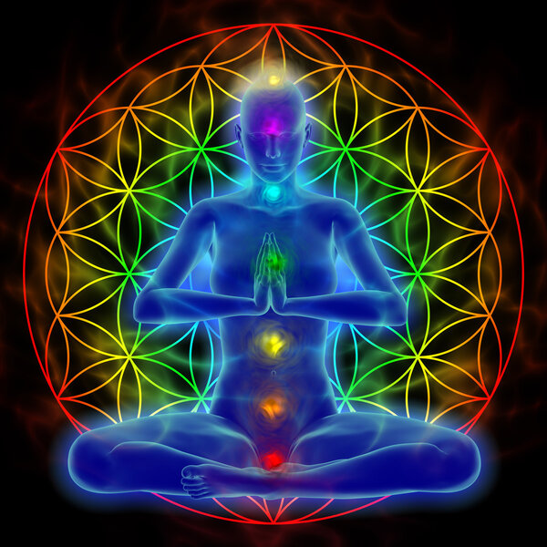 Yoga and meditation - flower of life