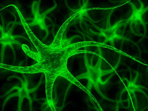 Neuron - ilustração de células nervosas — Fotografia de Stock