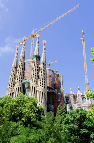 Sagrada Familia under construction — Stock Photo, Image