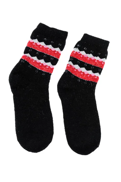 Vlněné ponožky, samostatný — Stock fotografie