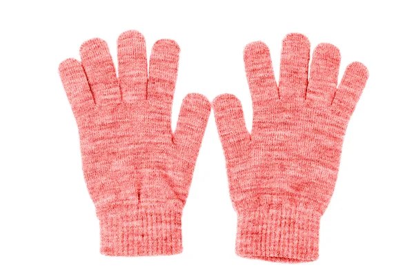 Różowe rękawiczki wełniane — Zdjęcie stockowe
