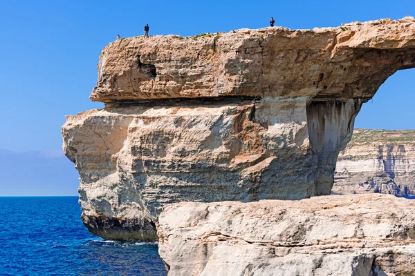 Finestra azzurra Gozo Malta — Foto Stock