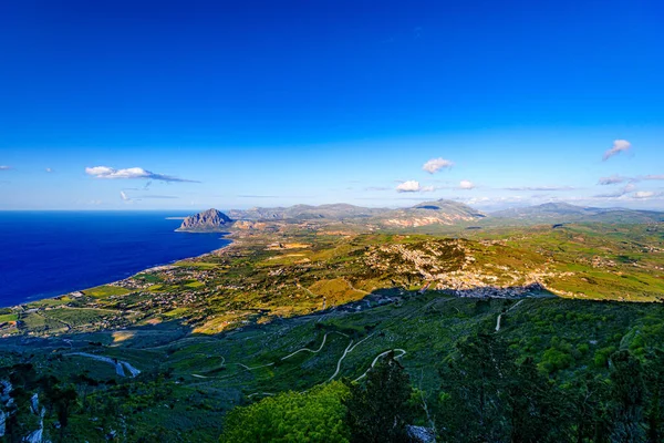 Vue Aérienne Sur Vallée Sicile — Photo